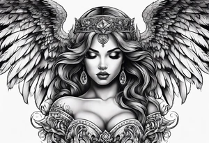 fallen angel tattoo idea