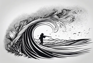 Sand blowing in the wind tattoo idea
