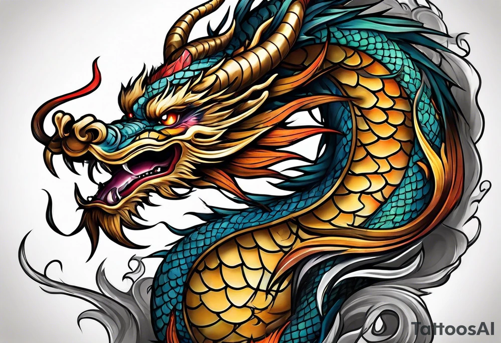 chinese dragon tattoo idea