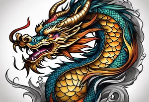 chinese dragon tattoo idea