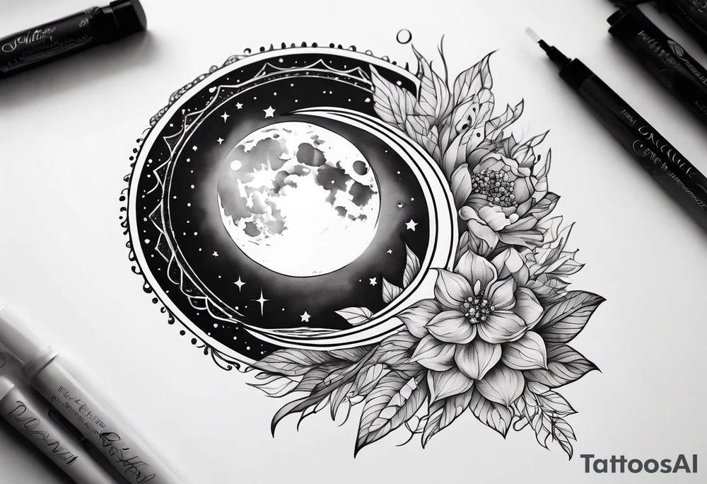 divine feminine
dainty
moon tattoo idea