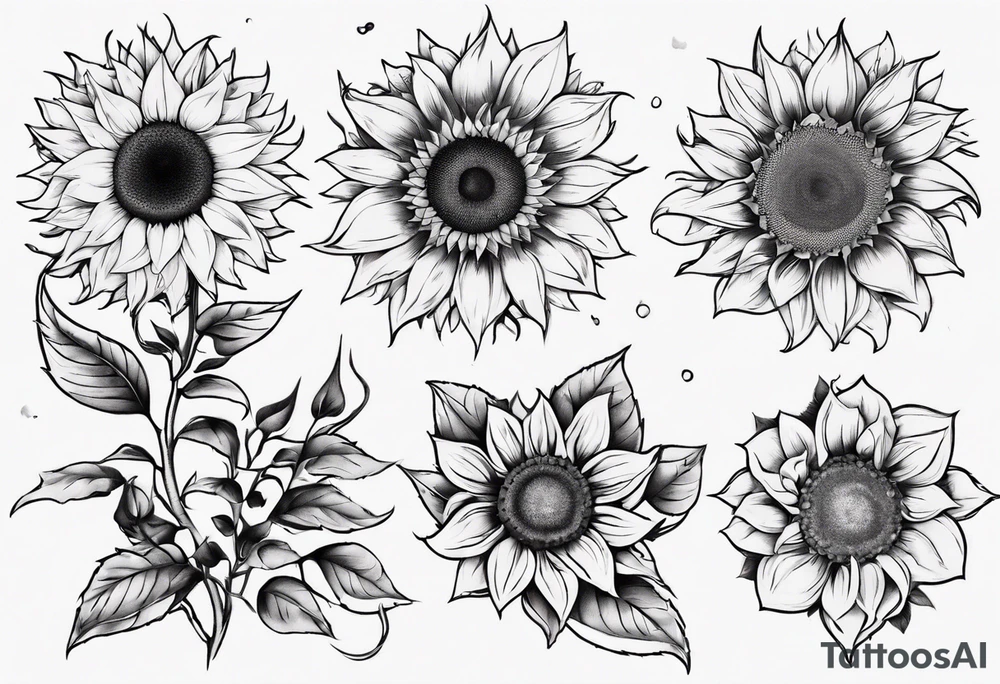 sunflower tattoo idea