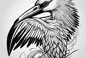 A stork tattoo idea