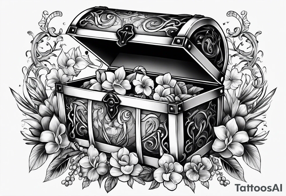 treasure chest tattoo idea