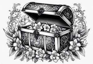 treasure chest tattoo idea