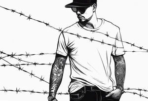 minimalist barbed wire starting from the shoulder to the arm like hardin from after had it tattoo idea