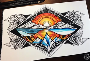 Fire and Ice tattoo idea