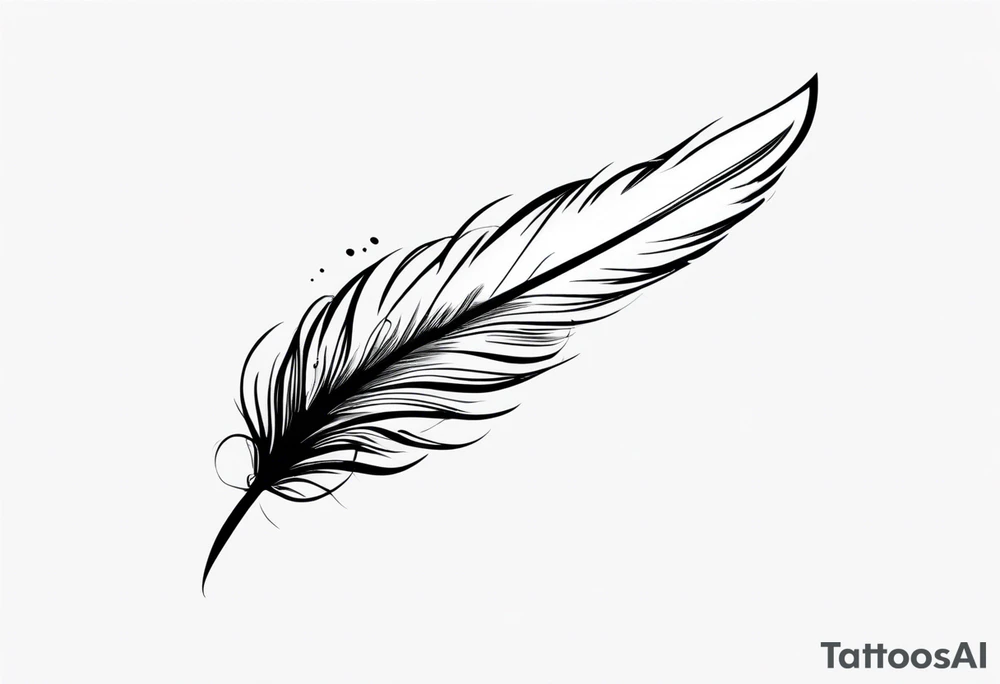 feather falling tattoo idea