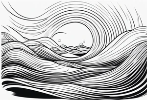 Ocean Waves Motion tattoo idea