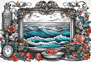 Everything I love is on the table 
Everything I love is out to sea tattoo idea