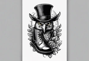 Scary shoe bill bird tattoo idea
