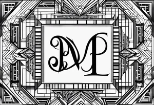 profile picture
Geometric monogram black and white tattoo using all the letters in STEVE and BREANNA in large block lettering tattoo idea