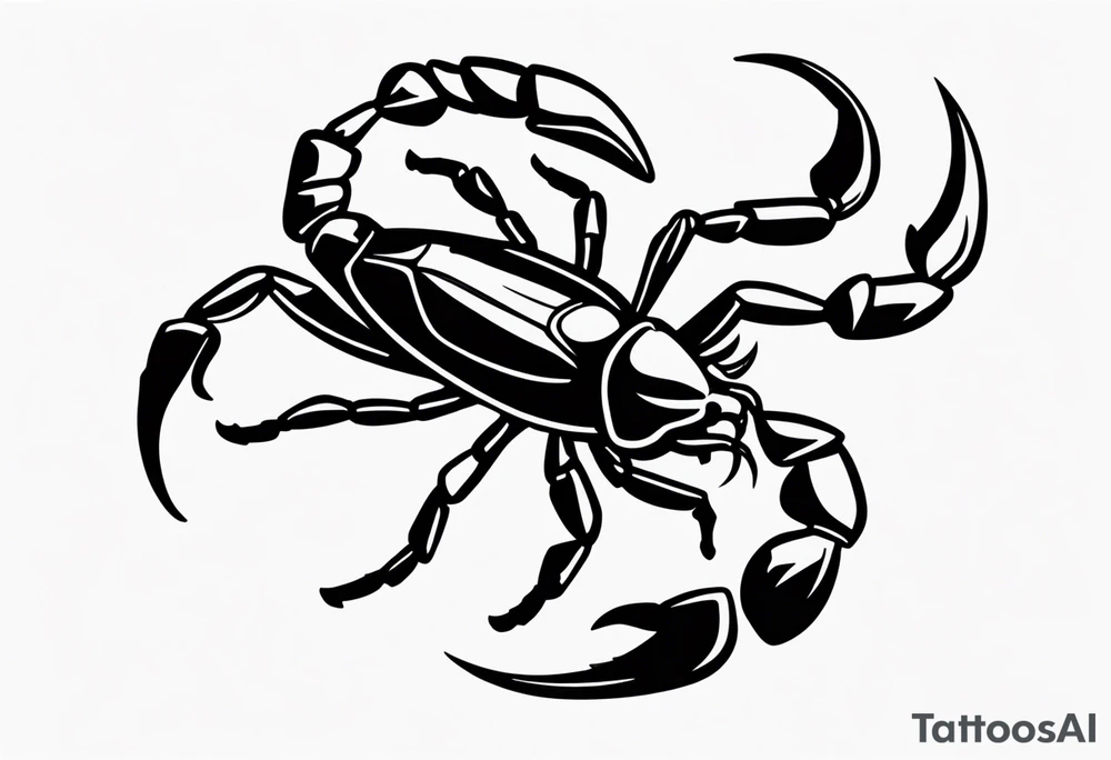 small cartoon scorpion tattoo idea