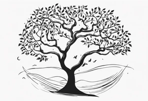 Serpent in a tree with the quote “ if I cannot bed the will of heaven, then I shall move hell” tattoo idea