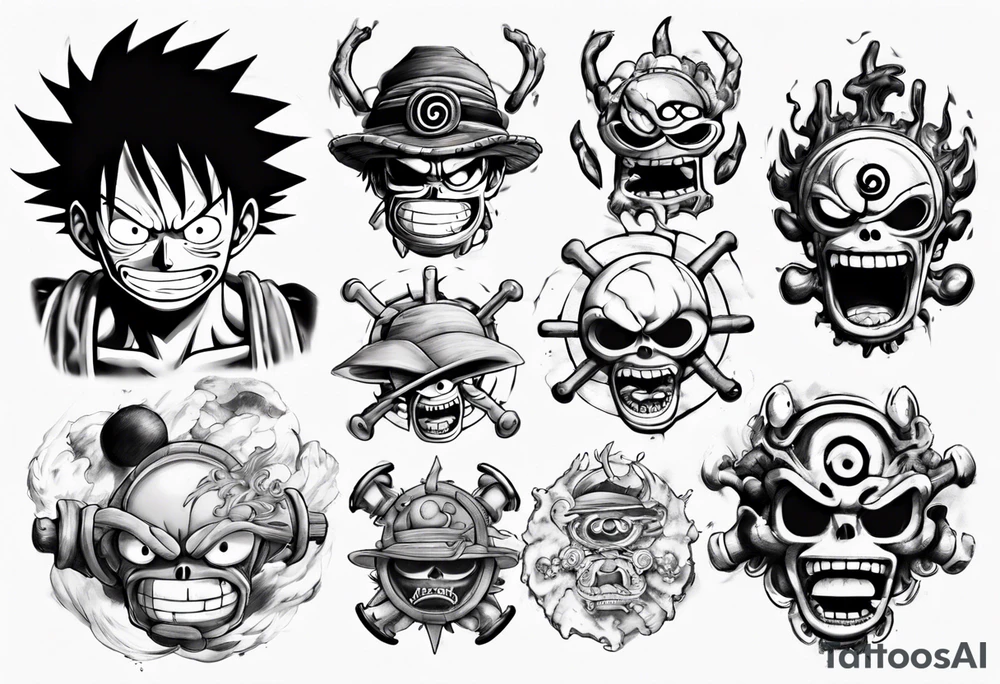 Luffy gear 5 tattoo idea