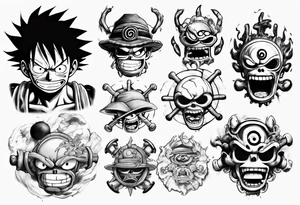 Luffy gear 5 tattoo idea