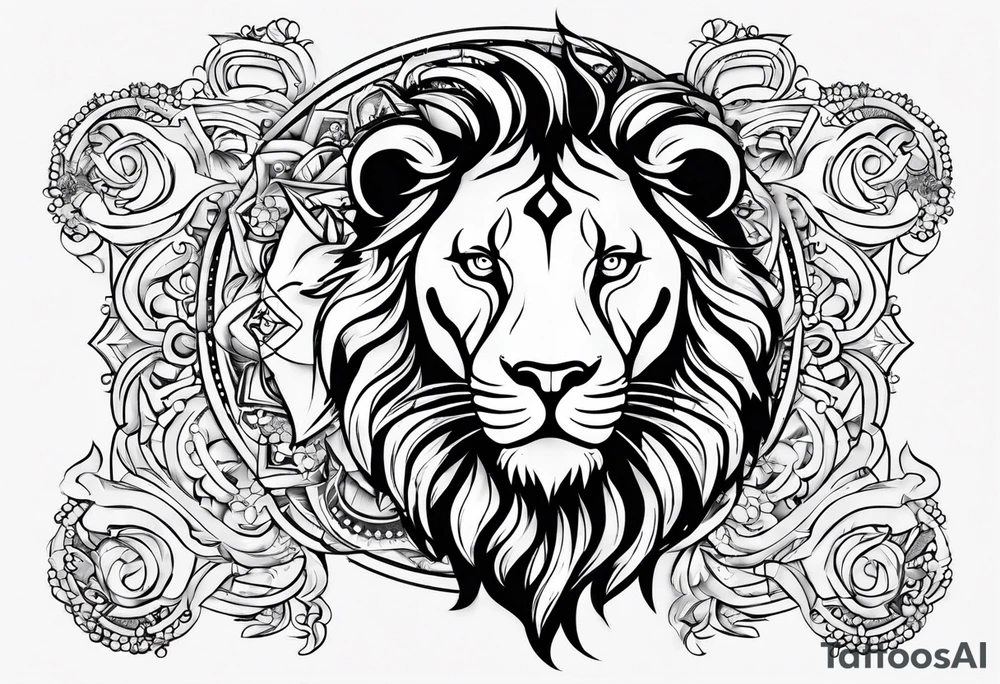 Leo zodiac emoji tattoo idea