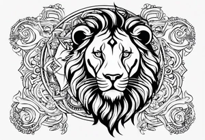 Leo zodiac emoji tattoo idea