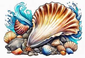 junopia seashell tattoo idea