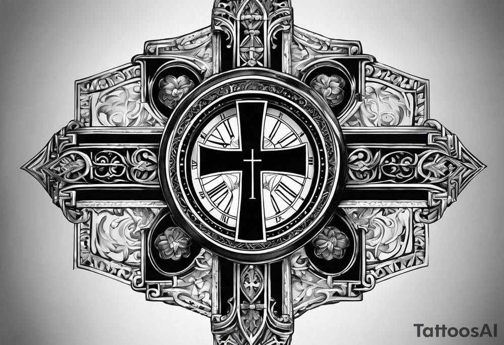 The Roman numerals 1971,1972,2002 with a cross tattoo idea The Roman numerals 1971,1972,2002 with a cross tattoo idea