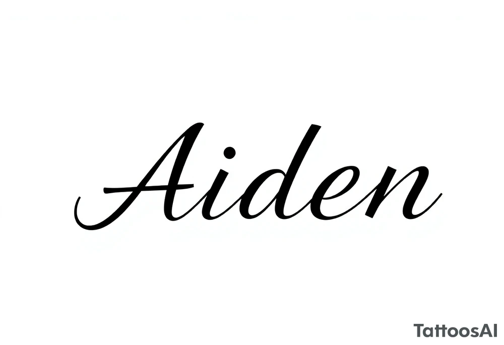 The name Aiden tattoo idea