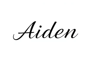 The name Aiden tattoo idea