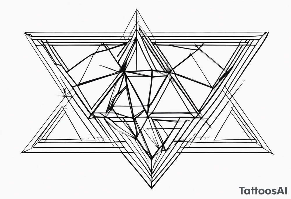 Fractal auto similar triangles tattoo idea