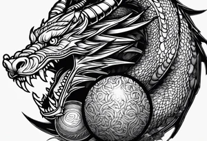 Drank all z shen Ron tattoo with dragon balls tattoo idea