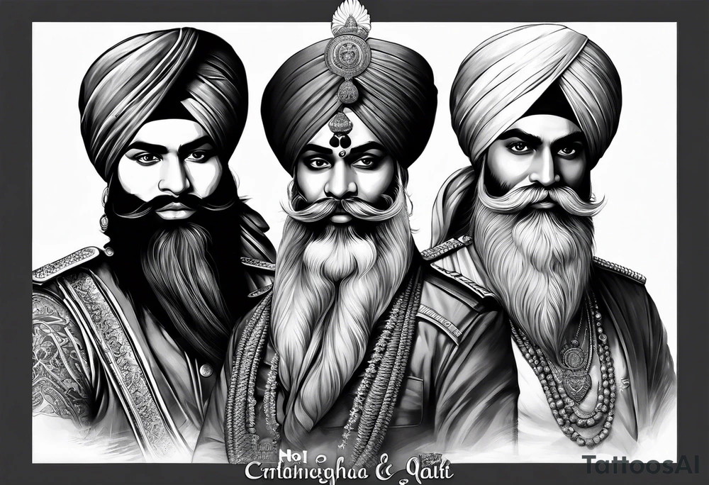 Hari Singh nalwa Sikh army tattoo idea