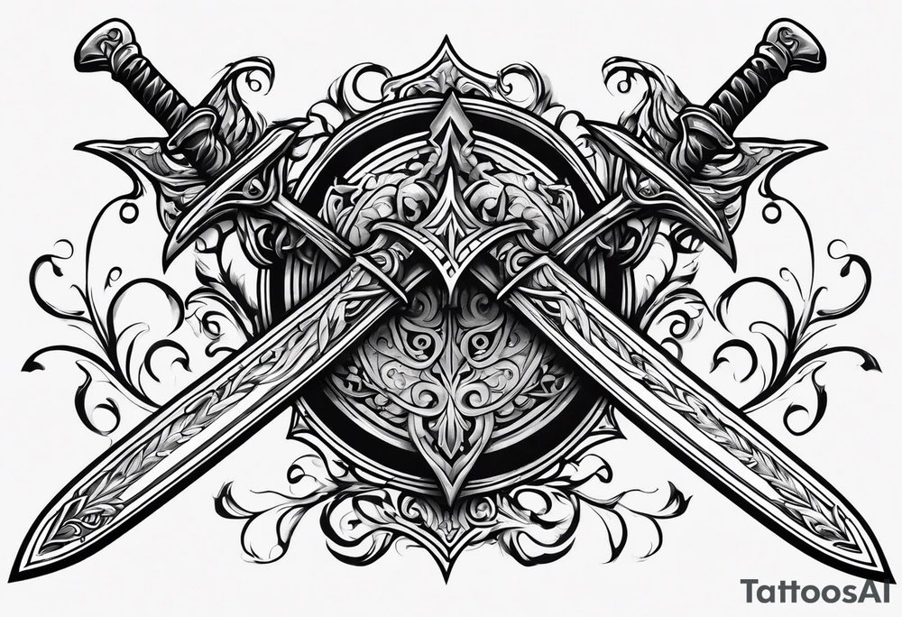 A single vertical sword with empty background tattoo idea A single vertical sword with empty background tattoo idea