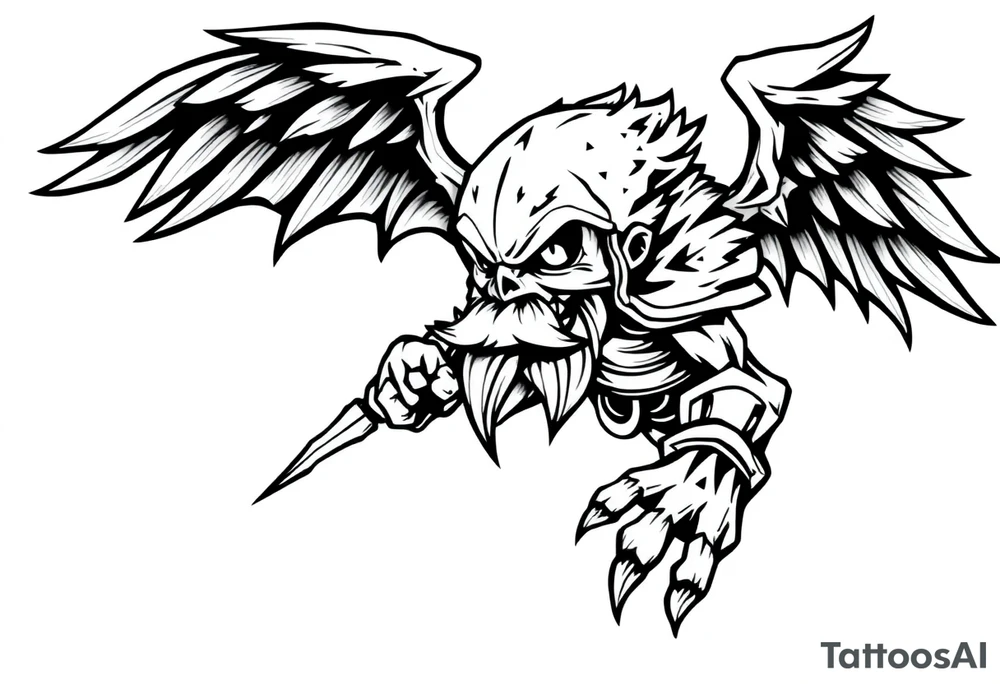 Russian cartoon rpg tattoo idea