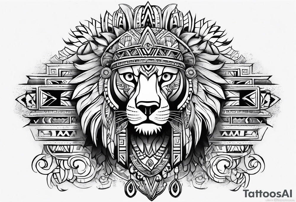 Aztec animal tattoo idea