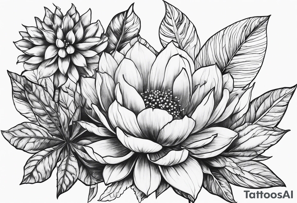 Plants that are not flowers tattoo idea
