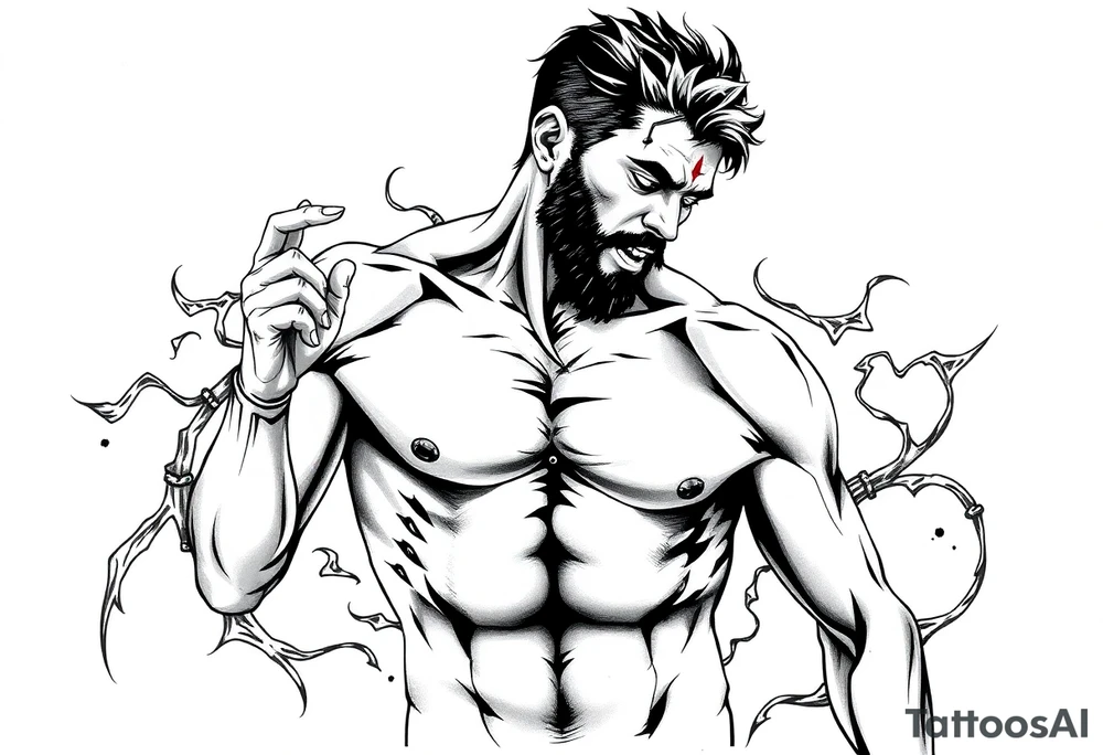 Reincarnation lust, naked men,mythology tattoo idea