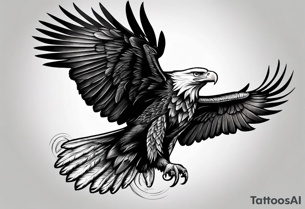 Bold eagle perched on branch forearm tattoo tattoo idea