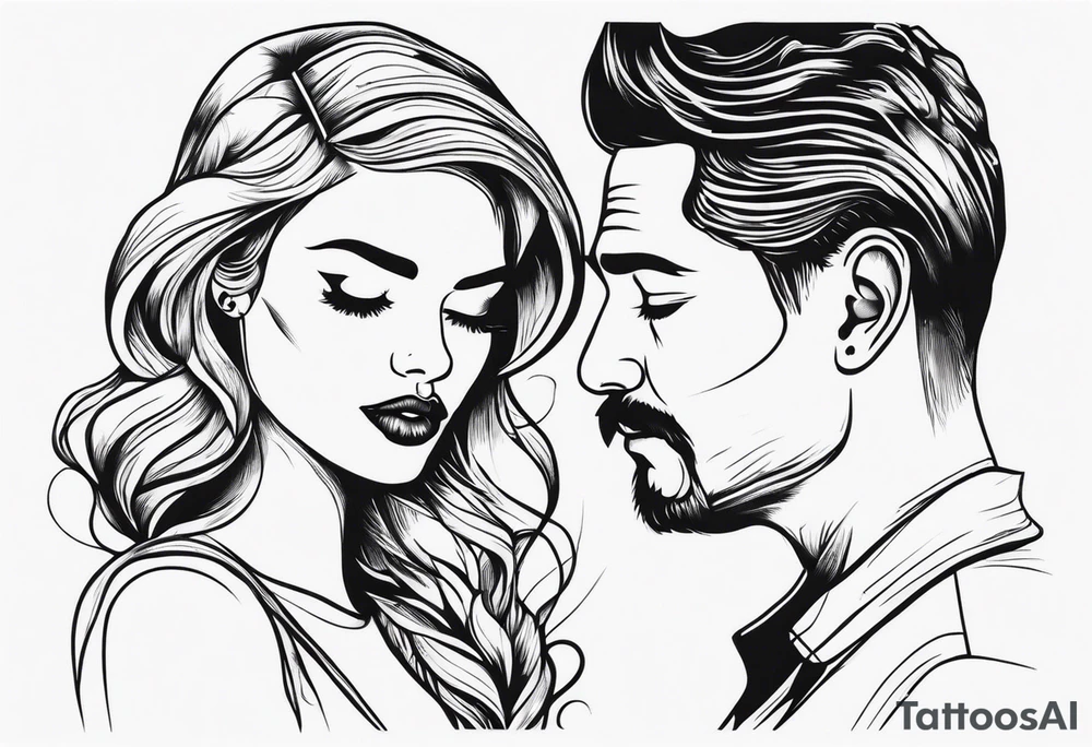 Couple's tattoos red head and mexican tattoo idea