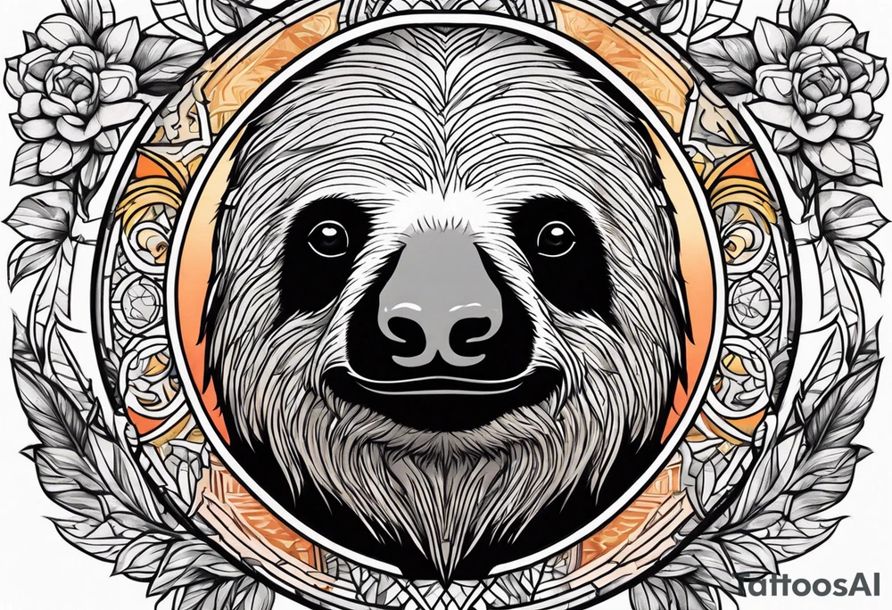 Hanging sloth tattoo idea