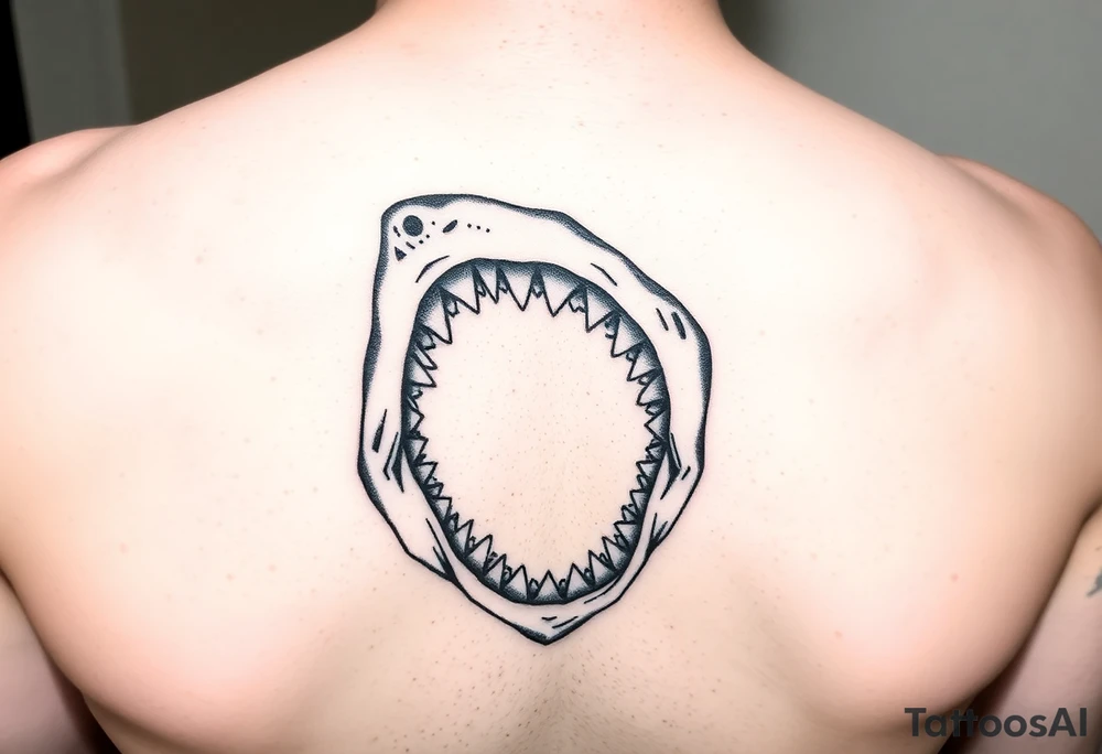 shark jaw tattoo idea