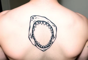 shark jaw tattoo idea
