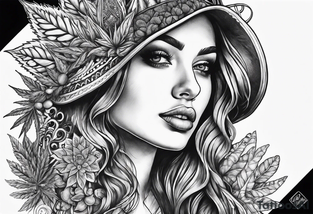 Marijuana and Psychedelic inspired tattoo tattoo idea