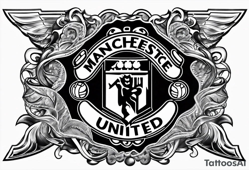 Slidetackle soccer Manchester United tattoo idea
