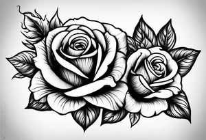 two roses tattoo idea