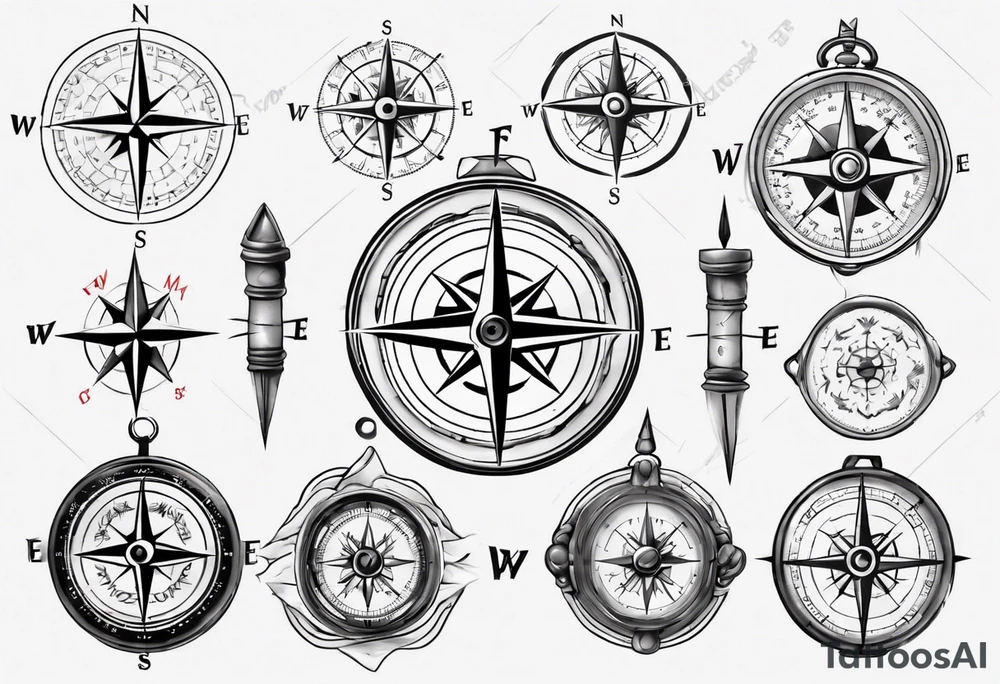 compass tattoo idea