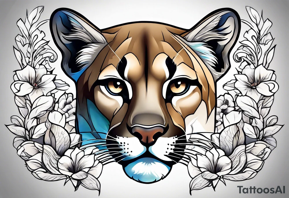 Mountain lion tattoo idea