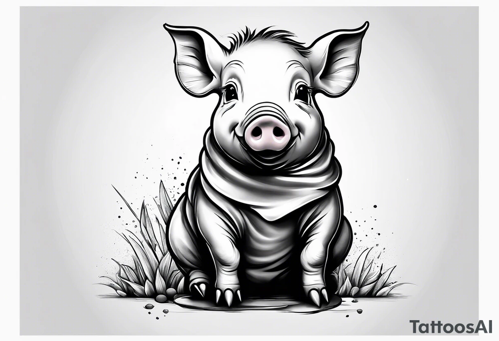 cute piglet.
with text: "friends not food" tattoo idea cute piglet.
with text: "friends not food" tattoo idea