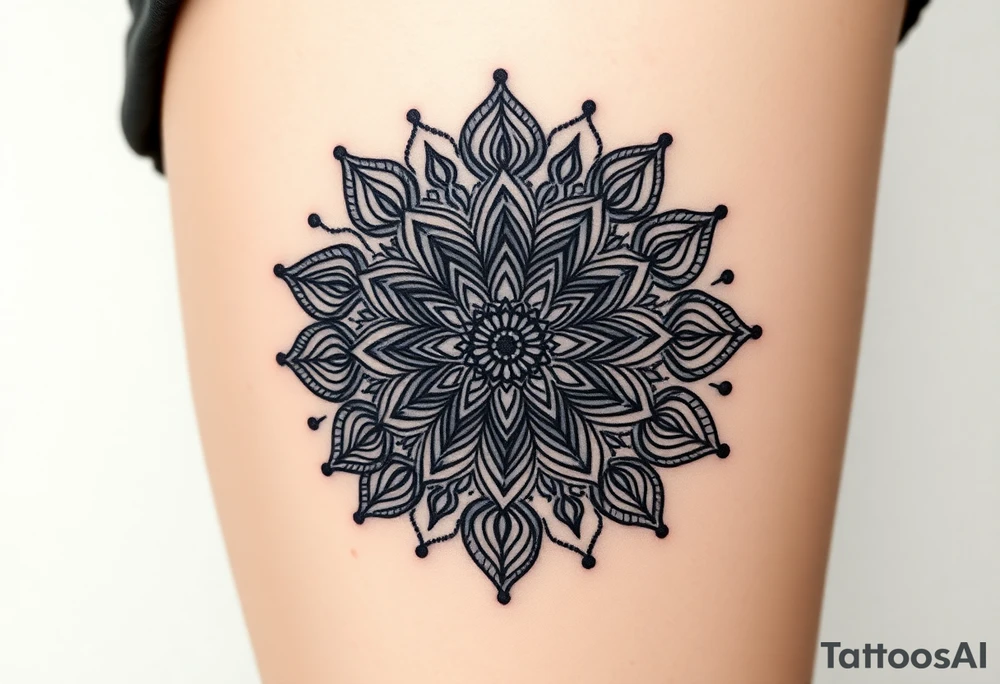 intricate mandala tattoo idea