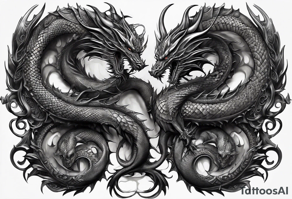 Dragon, uroboros tattoo idea