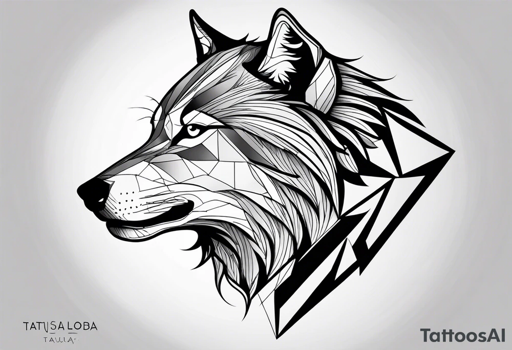 TATUAJE DE LOBO EN EL PECHO tattoo idea