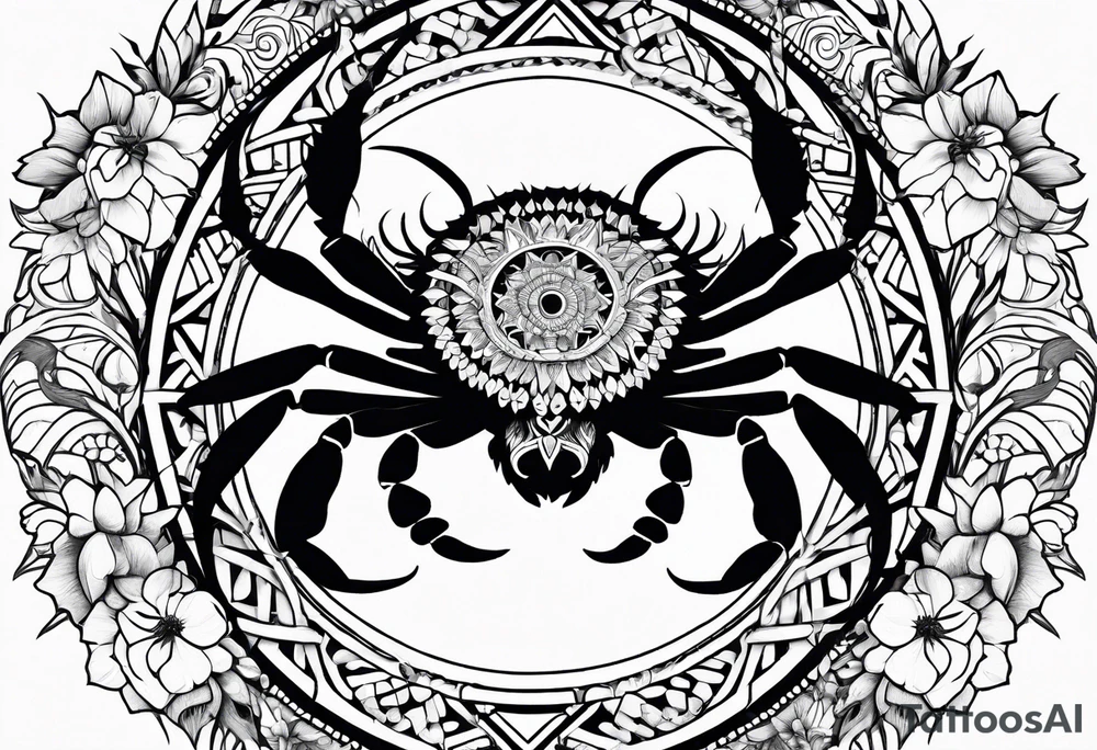 Native american,taurus, gemini, crab, flowers, dream catcher, tattoo idea