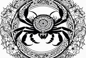 Native american,taurus, gemini, crab, flowers, dream catcher, tattoo idea